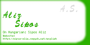 aliz sipos business card